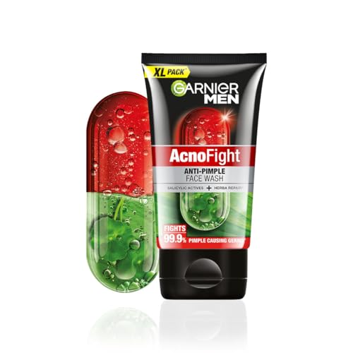 Image of Garnier Men, Anti-Pimple Face Wash, Repairs Skin & Balances Oils, AcnoFight, 155 g