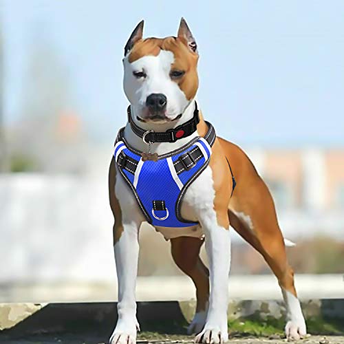 image for BABYLTRL Big Dog Harness No Pull Adjustable Pet Reflective Oxford Soft