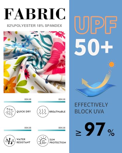 WOWENY Swim Tankini Top Only for Women Tummy Control Tankini Swimsuits UPF 50+ Ruffle Bathing Suit Tops No Bottom4