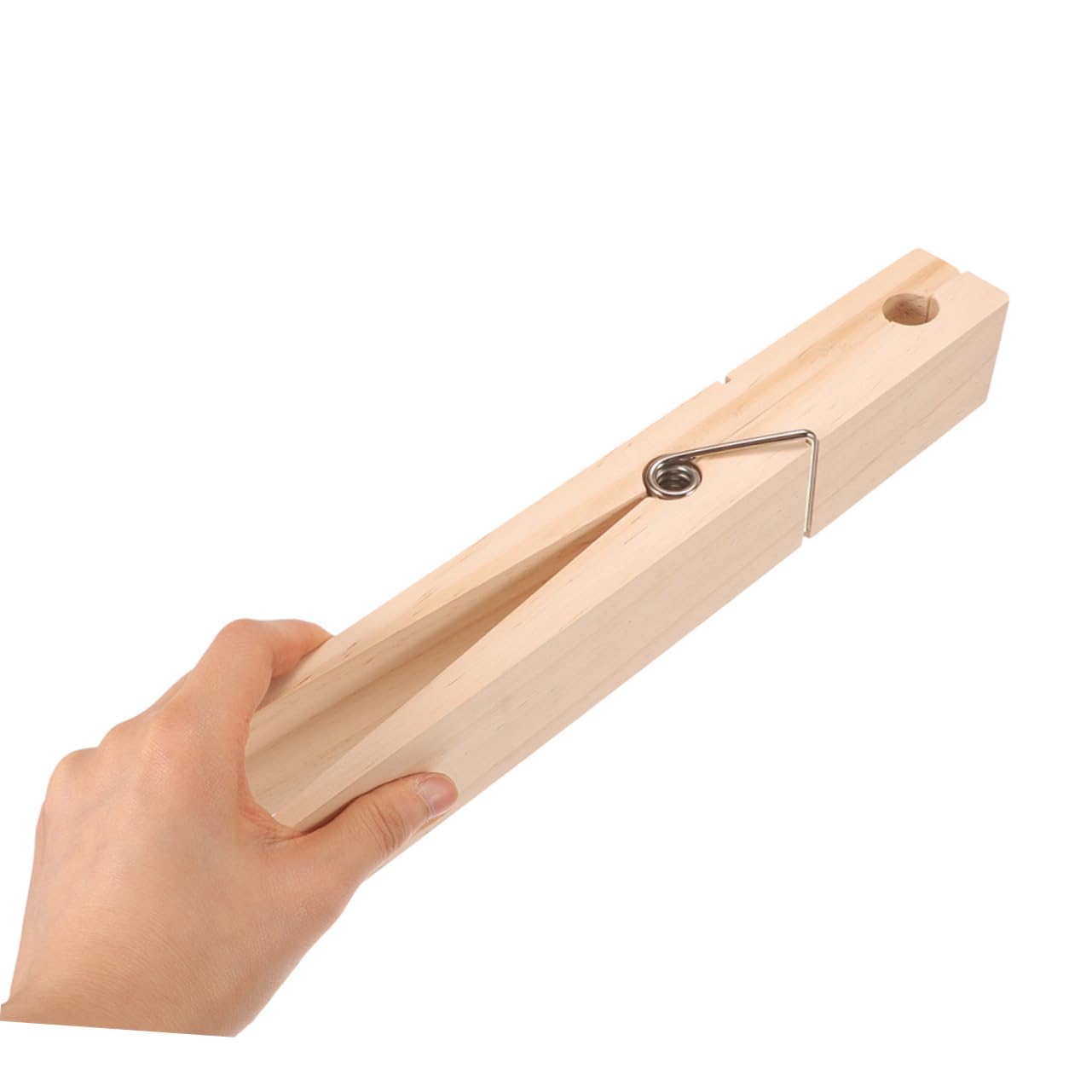 Jumbo Wäscheklammern für Badezimmer und Outdoor Bereiche Einfache Handhabung 2 Stück Grobe Wäscheklammern in Beige Rustikaler Stil 30x4x5cm