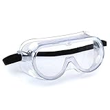 ONV New Transparent Safety Goggles Adjustable Goggles Chemical Splash Impact Resistant Fully...