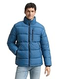TOM TAILOR Herren 1046974 Puffer-Jacke aus wasserabweisendem Material, 38224-Real Teal Blue, M