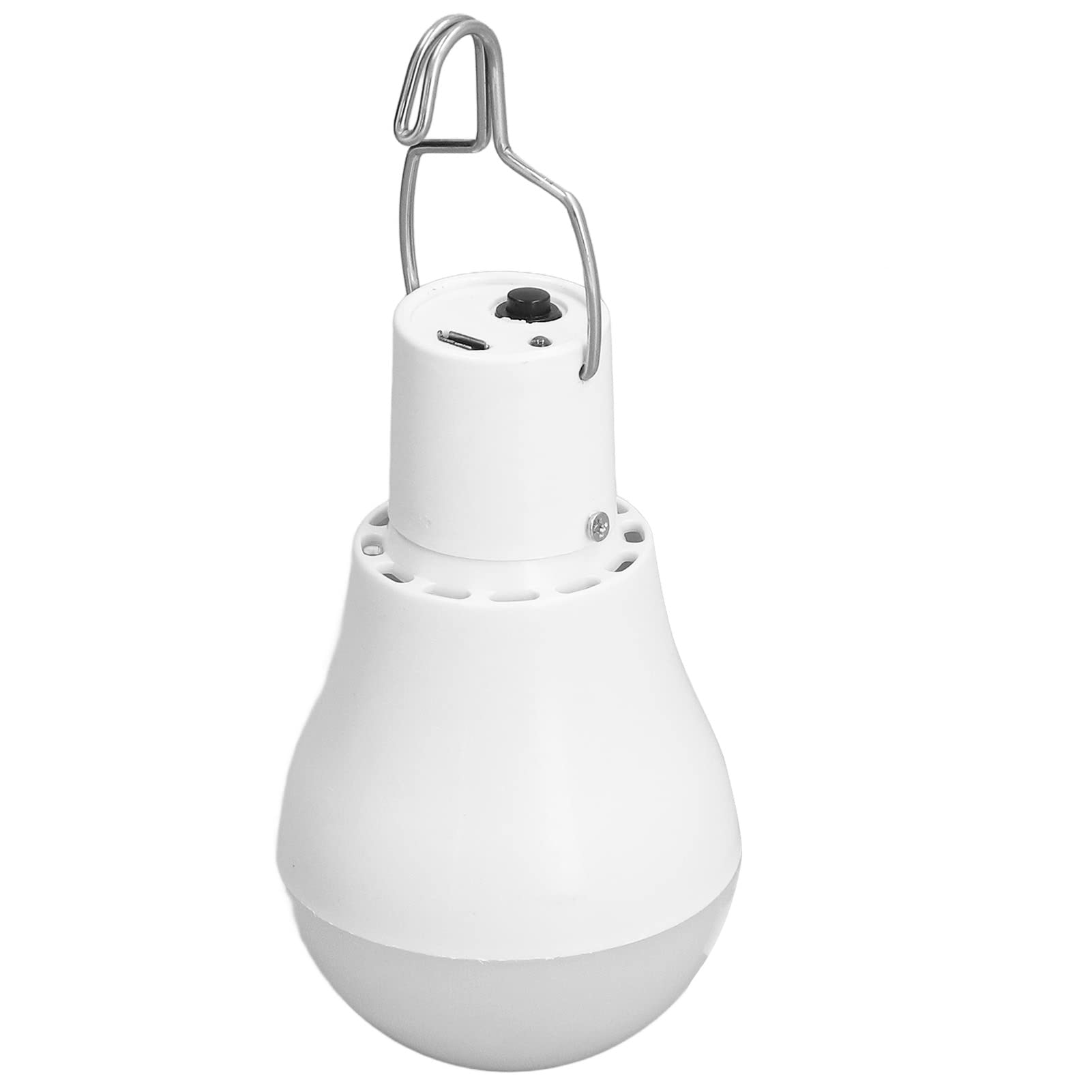 Solar Light Bulb, Portable Solar Powered Camping Light Outdoor Chicken Coop Lamp Light with 1000mAh Rechargeable Battery, LED Shed Light Solar Tent Light for Indoor Hiking Camping
