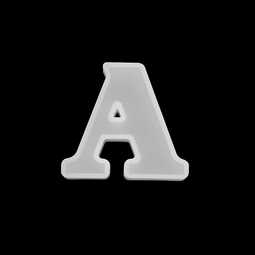 Miniatura 8 de Molde de silicona de resina epoxi con letras del alfabeto 3D, molde suave para bricolaje de resina UV del alfabeto de la A a la Z, herramienta de