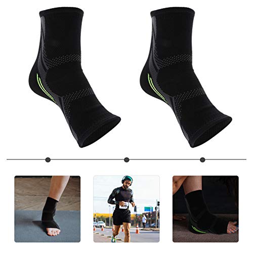 BESPORTBLE 1 par de Suporte de Tornozelo Cinta de Tornozelo Meias de Compressão Mangas de Compressão
