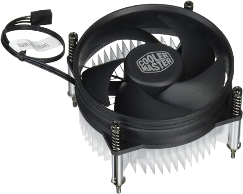 Cooler Master i30 CPU Cooler - 92mm Low Noise Cooling Fan & Heatsink (RH-I30-26FK-R1) - Intel Socket LGA 1150/1151/1155/1156 (i30) - 95mm x 95mm x 55mm - 3-Pin - Desktop Compatible