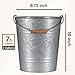 Pack 2, Rustic Farmhouse Bathroom Trash Can, Modern Country Style Galvanized Farm Metal Kitchen Trash Bucket, Large Vintage Waste Basket, Industrial Chic Bucket Garbage Can Bin, Western Garbage Pail