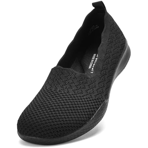 Puxowe Damen Wanderschuhe Leichtgewichtige Strick Slip on Mesh Bequeme Barfuß Minimalistische Sneakers Low Top All Black 2406 EU 36 Puxowe Damen Wanderschuhe Leichtgewichtige Strick Slip on Mesh Bequeme Barfuß Minimalistische Sneakers Low Top All Black 2406 EU 36