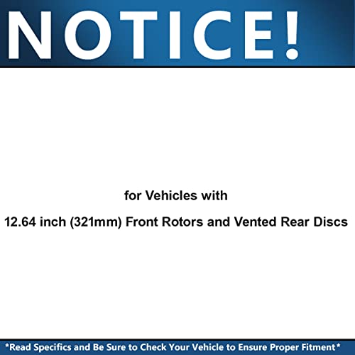 Image of Detroit Axle - Front Brake Kit for Chevy Impala Equinox Malibu GMC Terrain | Buick LaCrosse Regal Replacement Drilled & Slotted Brakes Rotor and Ceramic Brake Pads : 12.64 inch inch Rotors
