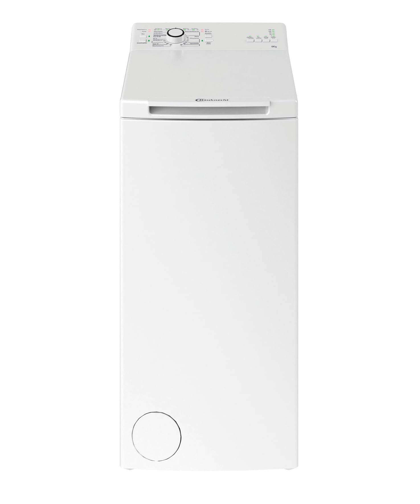 Bauknecht WAT Prime 6 L3 Toplader-Waschmaschine, Waschvollautomat, 6 kg, Toplader, 1200 U/min, Weiß