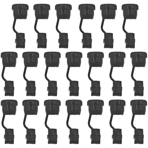 BOKWORE 20 PCS Black Round Nylon Strain Relief Bushing Round Cable Wire Strain Relief Bush Grommet for Electrical Insulation Protection of Cable Retaining Ring 6N-4