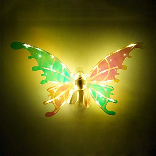 Fairy Glowing Wings for Girls,Sparkling Wings with LED Lights,Electric Butterfly-Wings for Women,Perfect Fairy Costume and Party Decoration