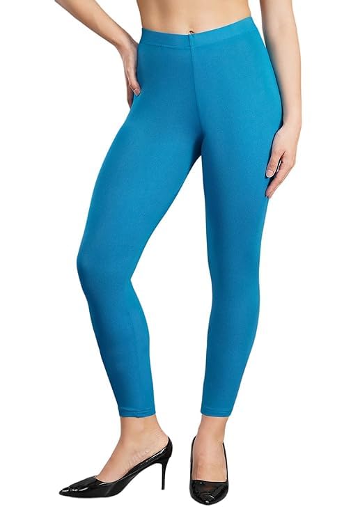 Image of Women Cotton Solid Belt Ankle Length Legging Four Way Lycra Leggings