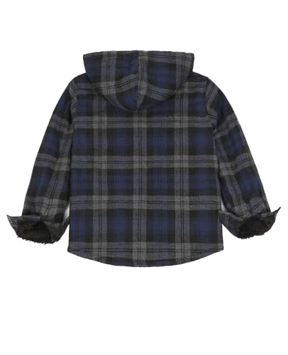 Image of ZENTHACE Boys Sherpa Fleece Lined Flannel Jacket