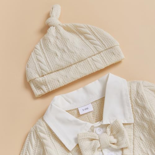 Newborn Infant Baby Boy Outfits Suit Bowtie Bear Embroidery Dress Romper Jumpsuit Gentleman Wedding Clothes Formal4