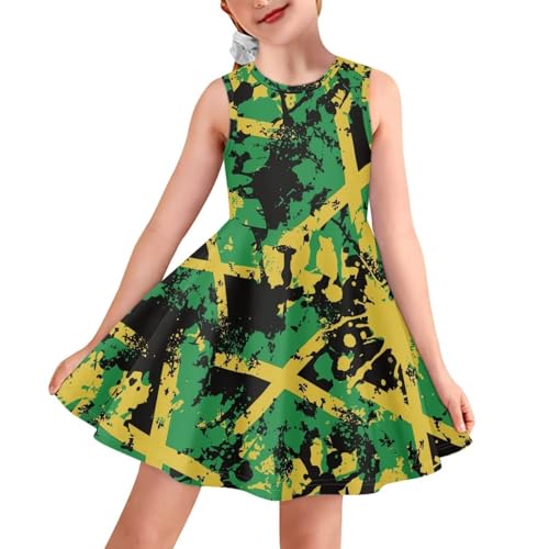 Dresses for Girls 3-16T Sleeveless Crew Neck Sun Dresses Midi Sundresses One Piece Dresses