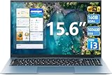 Naclud 15.6 Inch Laptops Computer, Windows 11 Laptop, 16GB RAM 1024GB SSD Ordinateur Portable, Core i3-10100Y Processor(Up to3.9GHz), 180° Open Angle, Type-C, 7000mAh, for Business and Students(Grey)