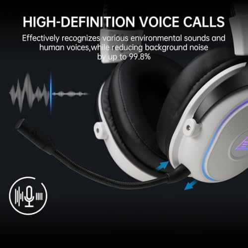 EKSA Wireless Gaming Headset with Detachable Microphone for PC,PS5,PS4 - 3