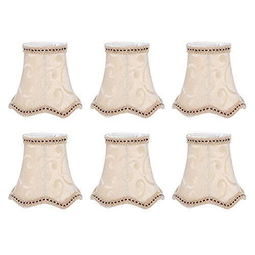 Pantallas de Tela para Lámpara de Pared, Paquete de 6, Decoración del Hogar, Fácil Instalación, Compatible con Portalámparas E14