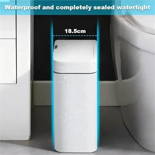 Bote de basura con sensor inteligente sin contacto de 15 litros para hogar y baño 4