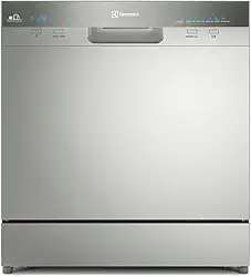 Lava-Louças Electrolux 8 Serviços Inox com Função Higienizar (LL08S) 127V