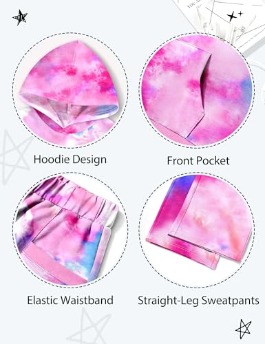 Girls Clothes Solid Crop Tops Hoodie Clothing Sets Straight Leg Sweatpants 2 Piece Outfits Fall Winter 6-14Y4