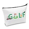 CMNIM Golf Gifts Golf Zipper Makeup Bag Ladies Golf Cosmetic Bag Golf Player Gifts Golf Lover Gifts for Women Golfers Travel Bag (ladies golf makeup bag)