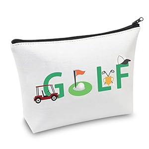 CMNIM Golf Gifts Golf Zipper Makeup Bag Ladies Golf Cosmetic Bag Golf Player Gifts Golf Lover Gifts for Women Golfers Travel Bag (ladies golf makeup bag)