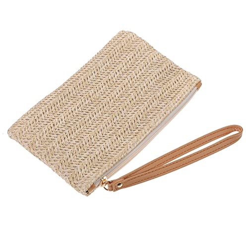 Luxshiny Bolsa de Paja de Mujer Bolsa de Verano Bolsa de Paja Polso Polguinón Boldenes para La Pulsera para La Playa de Verano Dama de Mujeres Cover