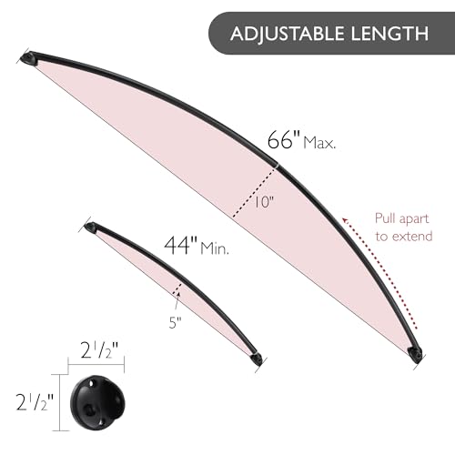Design House 582817 Adjustable Curved Shower Rod, 44-Inch To 66-Inch, Design House Shower Curtain Rod thumb #1