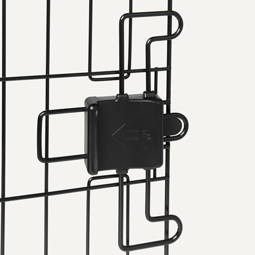 Image of Amazon Basics Durable, Foldable Metal Wire Dog Crate with Tray, Single Door, 18 x 12.4 x 15 in, Black