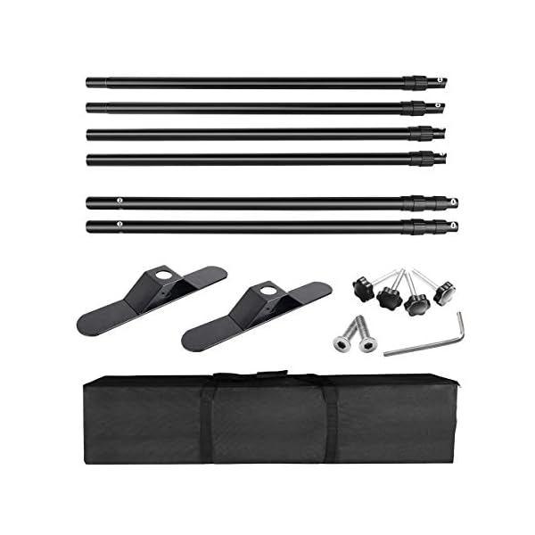 HIUHIU 2.7x3.4M Hintergrund-Hintergrund Ständer Frame Support System Green Screen mit Oxford-Beutel für Foto-Studio… – Bild 7