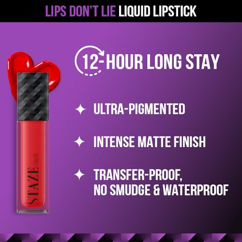 Image of Staze Lips Don't Lie Liquid Lipstick (Pack of 2)