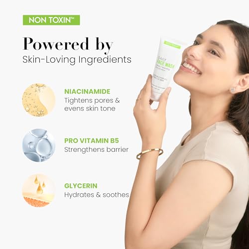 Image of Face Wash for Men & Women - Gentle Daily Cleanser with Aloe, Green Tea, Cucumber, Hibiscus, Niacinamide & Hyaluronic Acid | Oil Control, Hydration & Brightening | Sulfate & Paraben Free