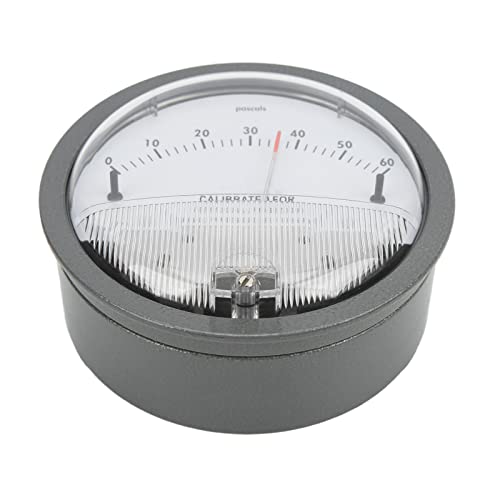 Differential Pressure Gauge, Compact Size Pointer Pressure Gauge, Multifunctional, Low Power Consumption, with Scale for Electronic Processing Area