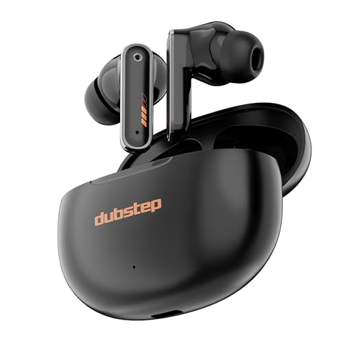Image of Dubstep Buzz X9 Wireless Earbuds, 60hrs Playtime, 13mm Neodymium Drivers, XBass Technology, ENC Mics, Type-C Fast Charging (Dark Black)