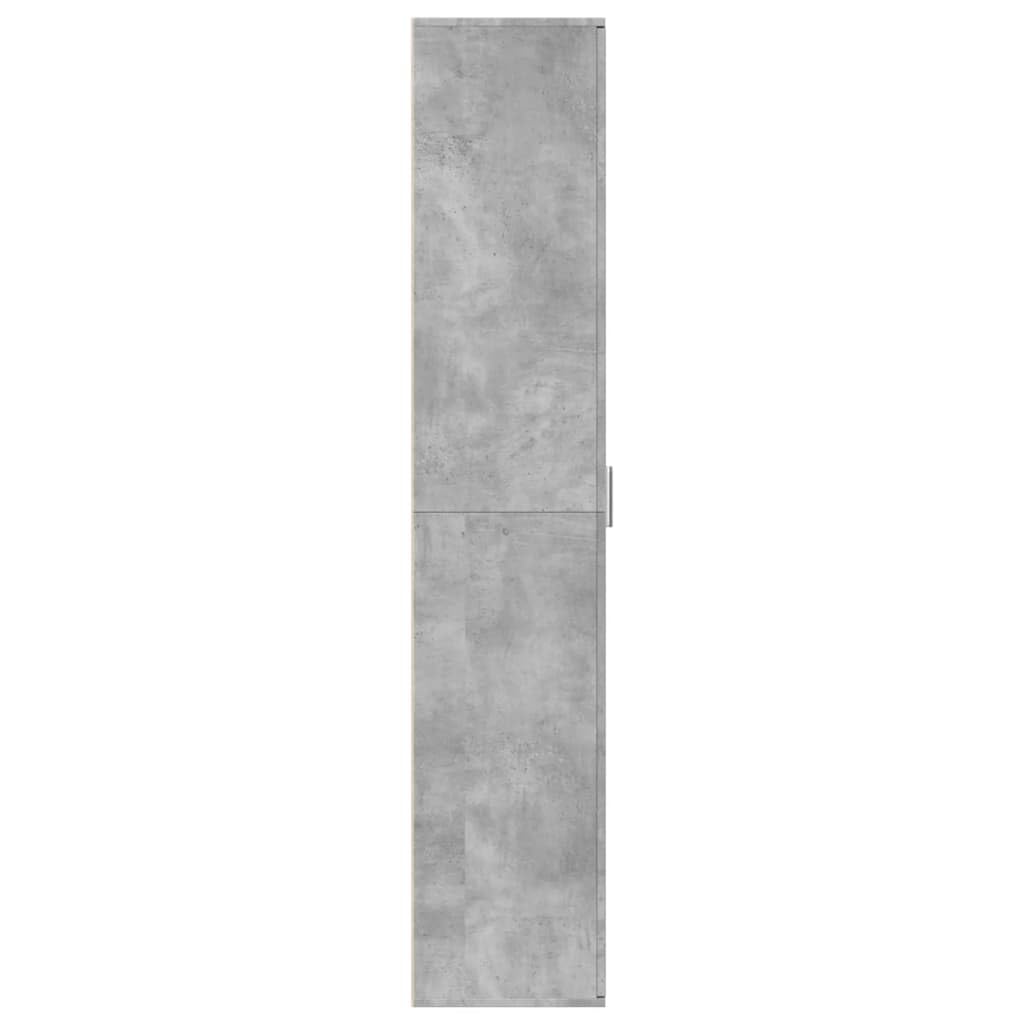 IKAYAA Armario Multiusos 2 Puertas Escobero y de Limpieza, Almacenaje Hogar, Madera de Ingeniería, 60x35x180 cm Gris Hormigón