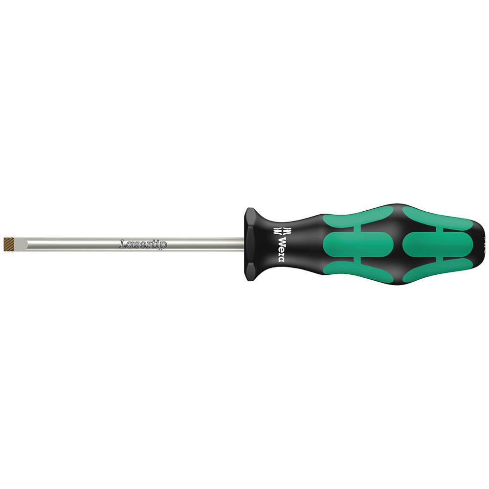 Wera 335 6mm x 4in Kraftform Plus slotted screwdriver, 6 mm x 4 in.