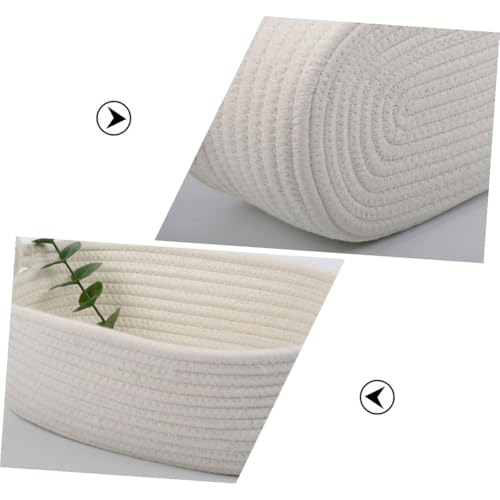 Cesta de almacenamiento textil con asas reforzadas y estructura decorativa 4
