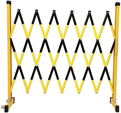 Retractable Traffic Barricade - Expandable Security Gate for Outdoor Safety, Construction Sites, Road Block, Portable Barrier, Adjustable Width, Durable & Weather-Resistant