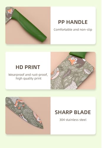 Knife Set for Kitchen ^ Professional 3 Pieces High Carbon Stainless Steel Colour Printed Coated Chef Knife I Utility Knife I Sontuku Knife I Kitchen Knives with Ergonomic Handle 5 41nJOY3v+NL