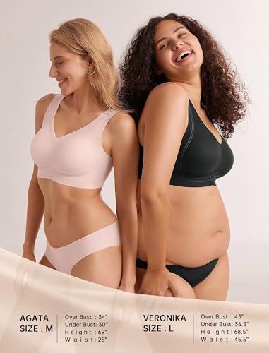 Image of Push Up Bra for Women Wireless Bralettes No Underwire Seamless Tshirt Bras