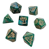 7 dados poliédricos de acrílico para entretenimiento de escritorio, diferentes números de cara, números educativos, varios tipos de juegos para fiestas