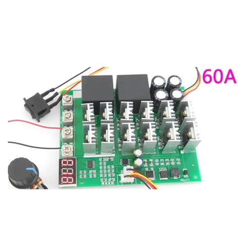 Controlador de velocidad de motor CC con inversión de giro y pantalla digital de 60A 3
