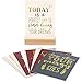 Paper Junkie Inspirational Cards & Daily Motivational Quotes for Office Desk Accessories, Motivational Desk Decor & Cubicle Decor - 20 Pack 5 x 7 Inch Multi-Color Cardstock & Wooden Stand