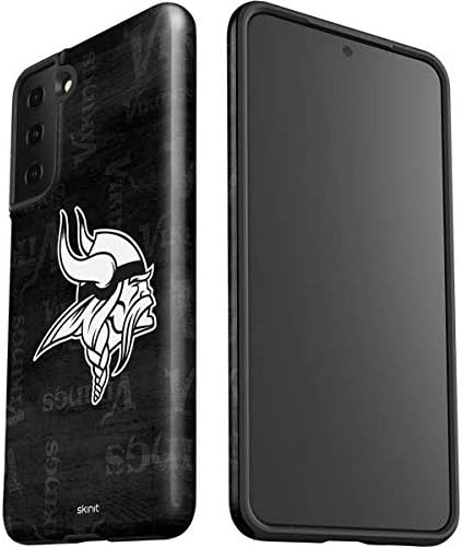 Skinit Pro Phone Case Compatible with Galaxy S21 Plus 5G - Officially Licensed NFL Minnesota Vikings Black & White Design