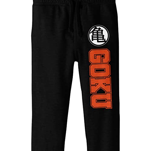 Bioworld Dragonball Z Kame Symbol with Goku Text Youth Black Graphic Sweats2