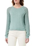 ONLY Women's ONLANA Life SEAWOOL L/S KNT Pullover Sweater, Blue Surf/Detail:W. Melange, M (2er Pack)