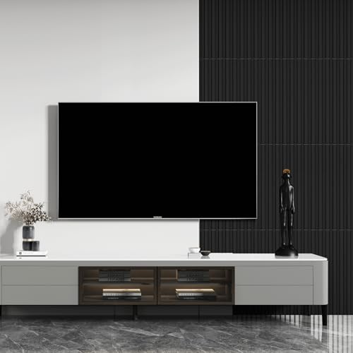 STICKGOO Black 3D PVC Fluted Textured Wall Panel, 12-Tile 19.7 x 19.7in