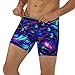 Glow In Dark Splatter Neon Men'S Boxer Brief Long Leg Underwear Fashion Briefs For Men Adult Teens